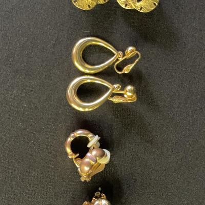 Hearts and Sand dollars - 6 Pairs of clip on earrings 