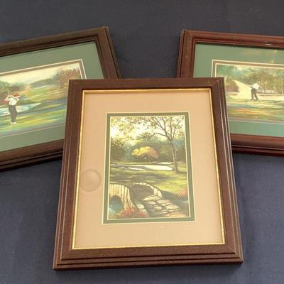 3 Golf Themed Framed Prints 
