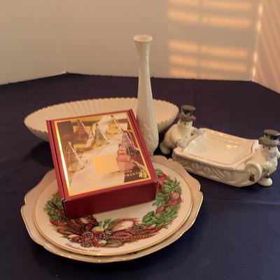 Lot Of Lenox Christmas Decor