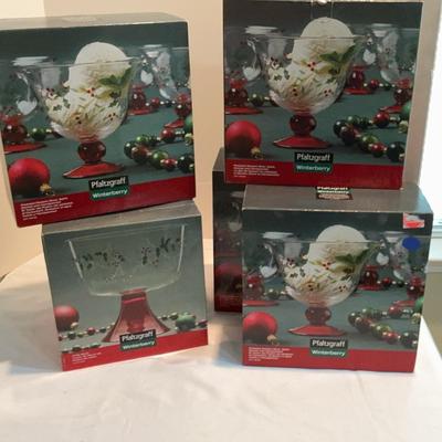 Pfaltzgraff Winterberry Trifle Bowl & 16 Dessert Bowls