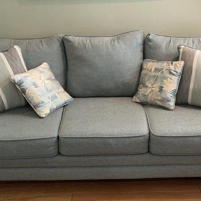 Gray Sofa With Removable Cushions 