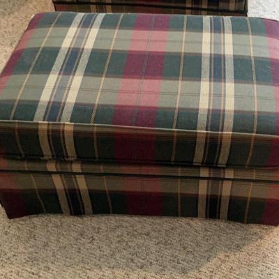 Plaid Ottoman