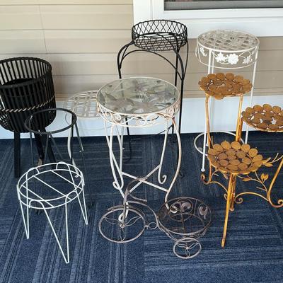 Lot Of 9 Plant Stands
