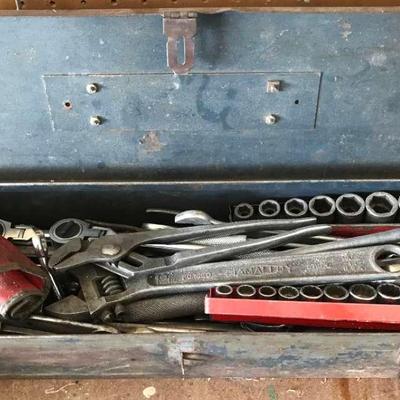 Metal Toolbox With Contents