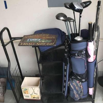 Golf Bag Holder With Metal Woods Golf Bag Plus
