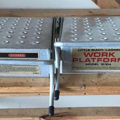 Two Little Giant Work Platforms