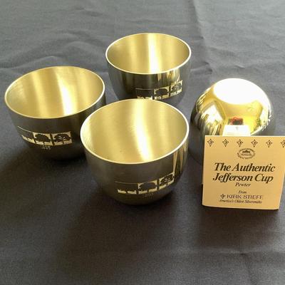 Set Of 4 Stein Pewter Jefferson Cups