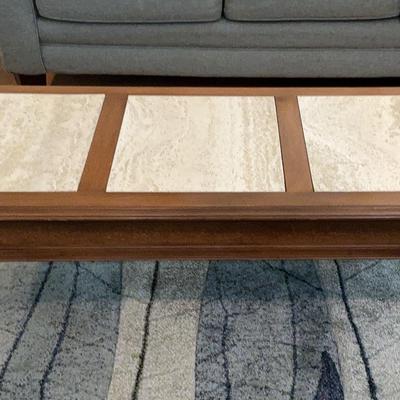 Coffee Table With Marble Style Inlays
