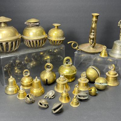 Brass Bell Collection & Candleholder
