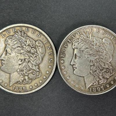 Morgan Silver Dollars: 1889 & 1897