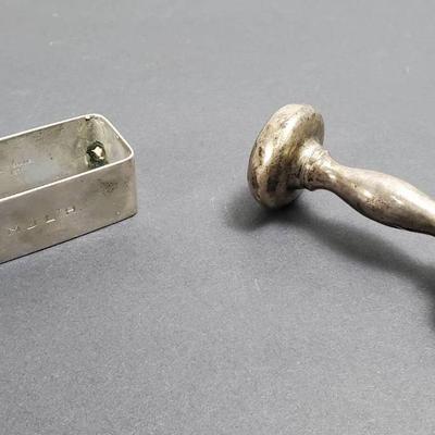 Sterling Silver Napkin Ring & Baby Rattle 