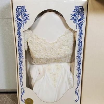 Wedding Dress, Professionally Preserved & Sealed - White With Lace & Beading