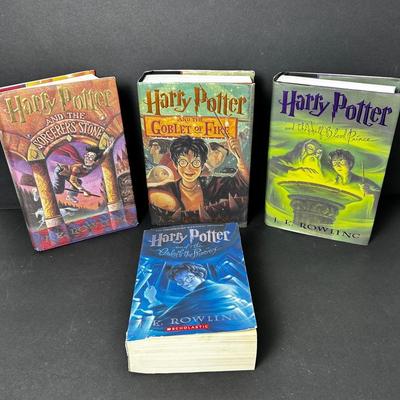 Harry Potter First Editions: Sorcerer’s Stone, Goblet Of Fire & Half-Blood Prince Plus Paperback
