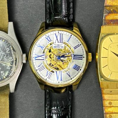 Vintage Hamilton LL Bean Watch 9239, Plus Seiko & Invicta Watches