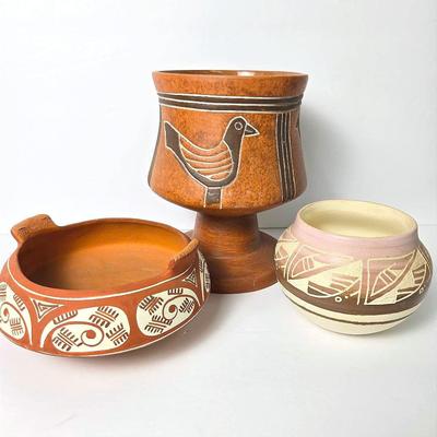 South & Central American Pottery - 3-7”h