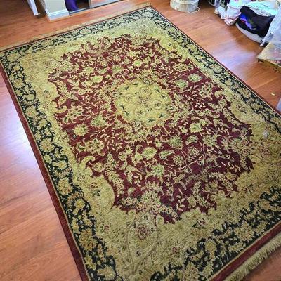 Persian Style Area Rug with Maroon Ground- 5'5"x 7'5"
