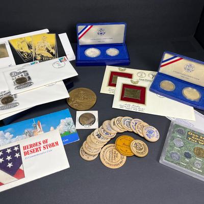 Sacajawea Golden Dollar First Day Covers, Vintage Detroit Medallion & More