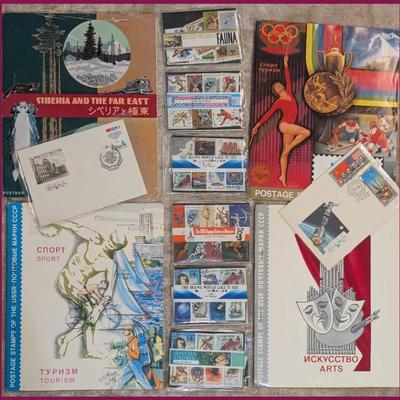 Vintage USSR Stamps & FDC  – Space, Art, Olympics, Nature, More | 500+ Stamps, Albums, Sets