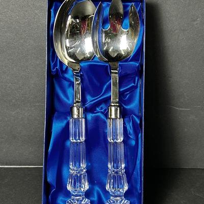 Waterford Crystal Salad Utensil Set With Box 