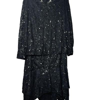 Vintage Judith Ann Plus Bead and Sequin Dress - Size 1X