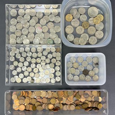 US Coin Collection: Circulated Dollars, Quarters, Dimes & Pennies