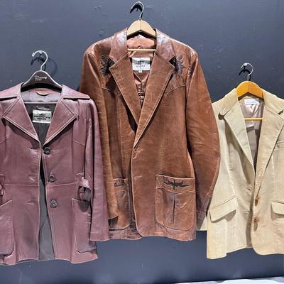Two The Tannery West Made In Spain Leather Coats + Austin Hill Coat