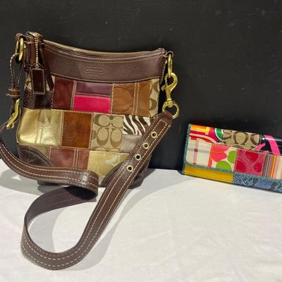 Coach Leather Patchwork Bag And Wallet