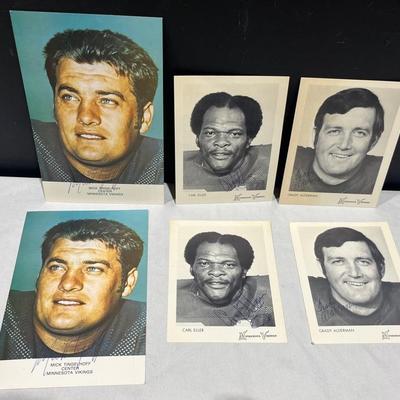 Minnesota Vikings Signed Postcards And Photos
