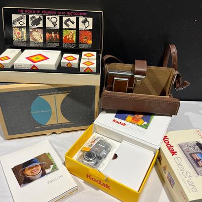 Polaroid Land Camera + Accessories, Kodak EasyShare And Bell & Howell Equipment