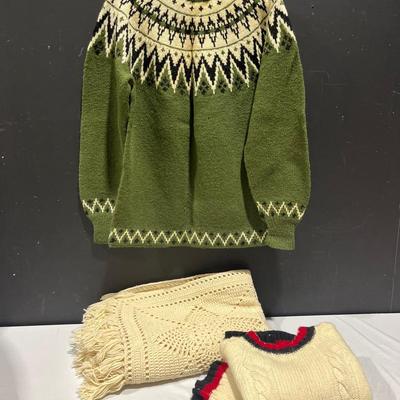 William Schmidt Co Oslo Handmade In Norway Sweater, Knit Sweater, & Afghan 