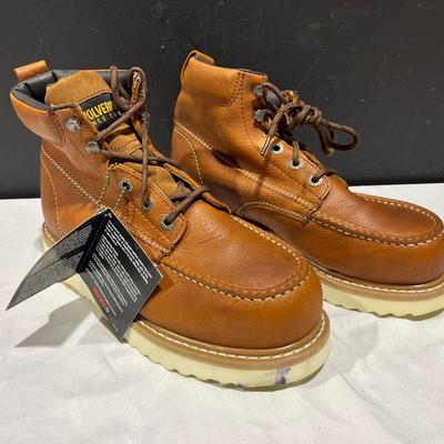 Wolverine Leather Steel Toe Work Boots Size Men's 8.5