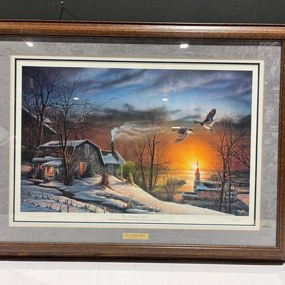 Terry Redlin "The Sharing Season" Signed Framed Print