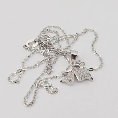 Sterling Silver Italian Link Link Necklace With Pendant 