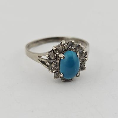 Vintage Sterling Silver Turquoise Ring