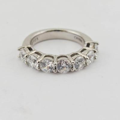 Sterling Silver Clear Gem Ring