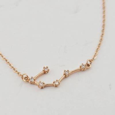 Sterling Silver Rose Gold Pendant Necklace 
