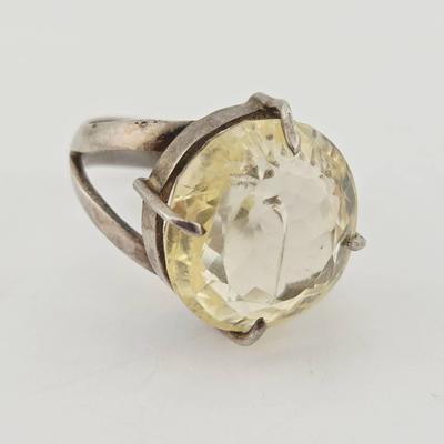 23 Carat Citrine Sterling Silver Ring