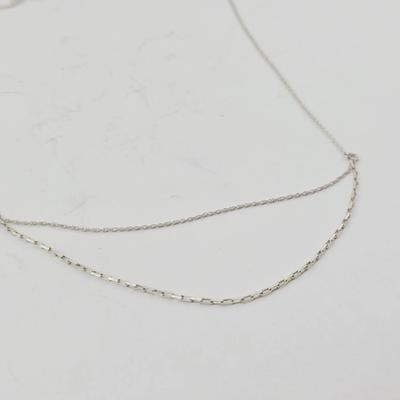 Sterling Silver 2 Strand Necklace 