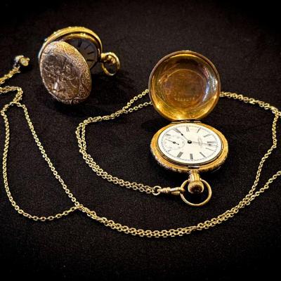 Vintage American Waltham Gold Pocket Watches