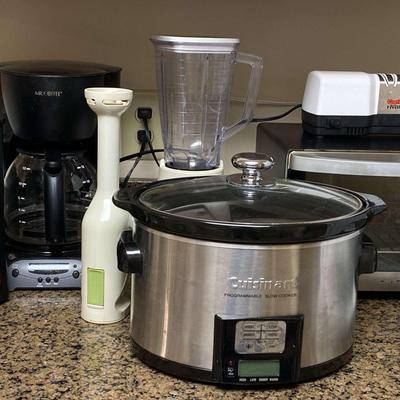 Collection of Kitchen Appliances Featuring Crockpot