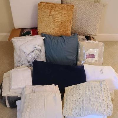 Home Textiles Collection with Pillows, Throws & Linens