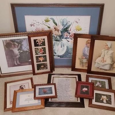 Collection of Framed Prints – Floral & Portrait Themes