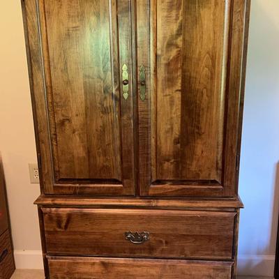 Handcrafted Wooden Entertainment Center by E.A.S.