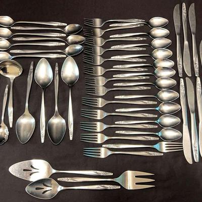 American Stainless USA Flatware Set with Serving Pieces