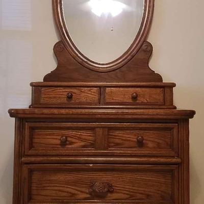 Dixie Wooden Chest with Attached Mirror