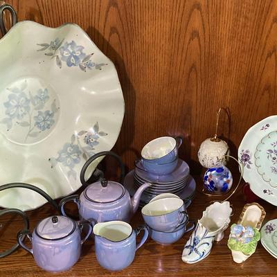 Noritake Lusterware Tea Set, Adam’s Calyx Plates & Decorative Porcelain Collection