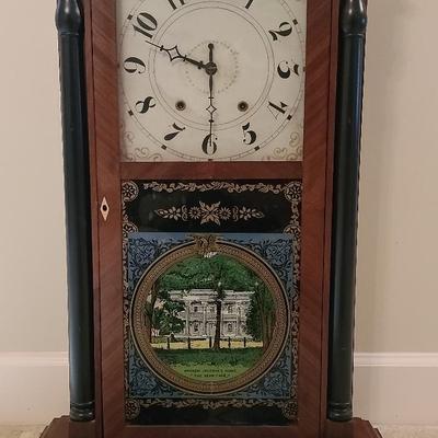 Wooden Mantle Clock Featuring Andrew Jackson’s Home “The Hermitage”
