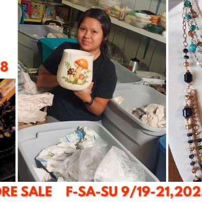 Sale Photo Thumbnail #1: Alex has reorganized the shop and sorted through 81+ boxes of vintage to add new and exciting items, to the shelves and online , just for this sale!