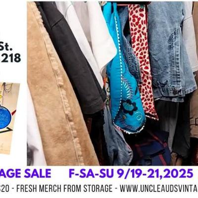 Sale Photo Thumbnail #17: Make plans to come by 9/19-21,, 2025! 80% of the store will be $2 - $20 or less! Or Shop Now for exclusive hand-picked and hard-to-find vintage online at https://UncleAudsVintage.com.shop! New items added online daily! In-Person Sale Days: Sept. 19 - 21, 