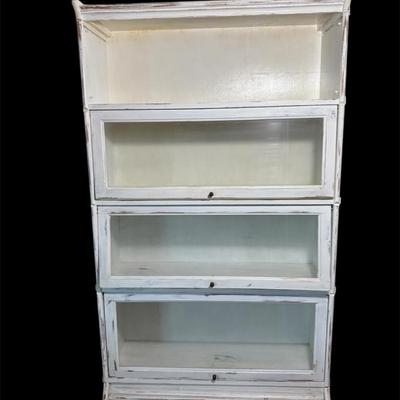 Shabby Chic Refinished, Barrister Bookcase